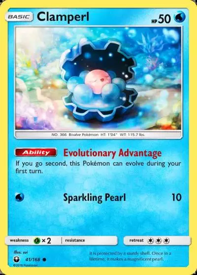 Clamperl 41/168 Celestial Storm Pokemon card
