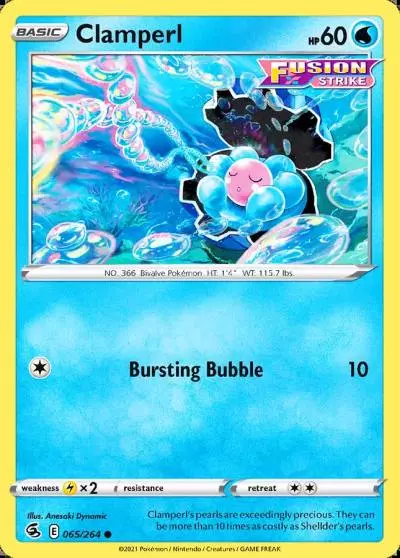 Clamperl 65/264 Fusion Strike Pokemon card