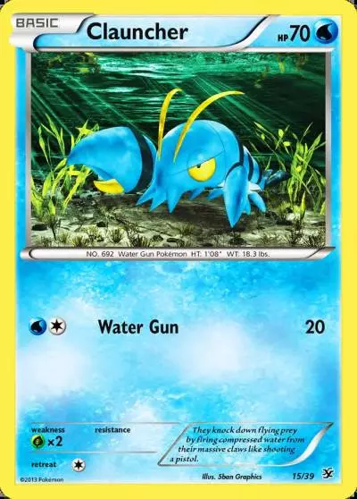 Clauncher 15/39 Kalos Starter Set Pokemon card