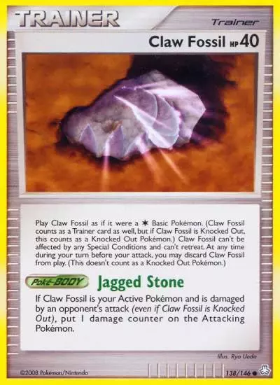 Claw Fossil 138/146 Legends Awakened Pokemon card
