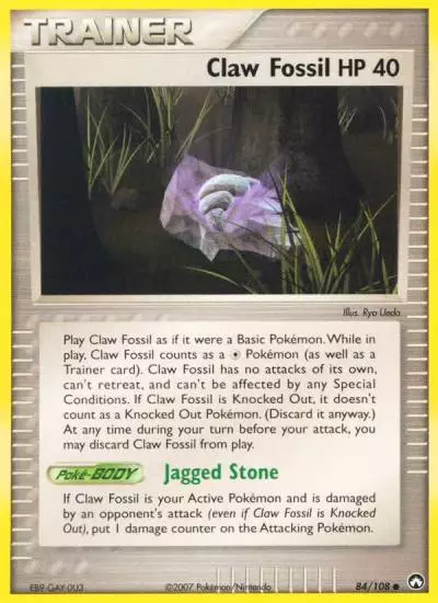Claw Fossil 84/108 Power Keepers Pokemon card