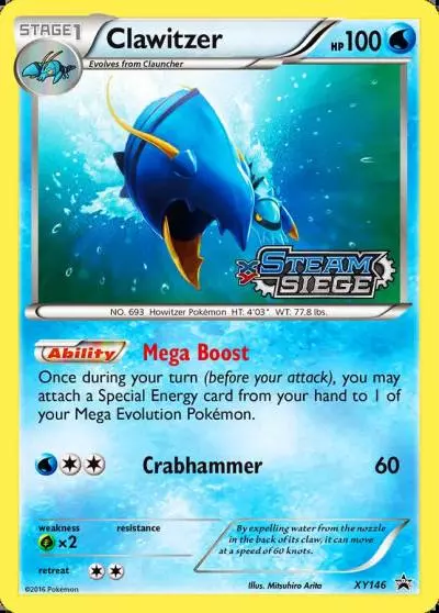 Clawitzer XY146/211 XY Black Star Promos Pokemon card