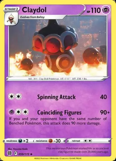 Claydol 59/172 Brilliant Stars Pokemon card