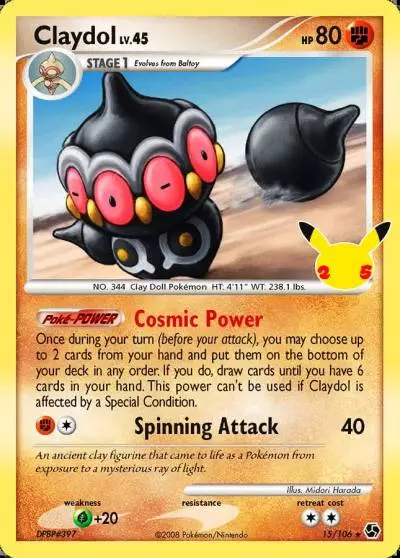 Claydol 15/25 Celebrations: Classic Collection Pokemon card