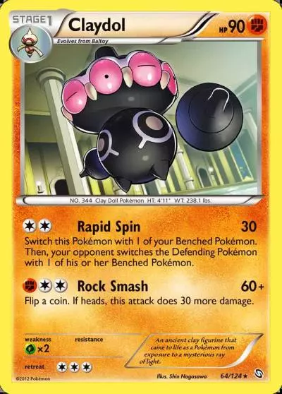 Claydol 64/124 Dragons Exalted Pokemon card