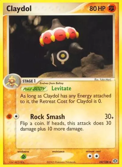 Claydol 24/106 Emerald Pokemon card