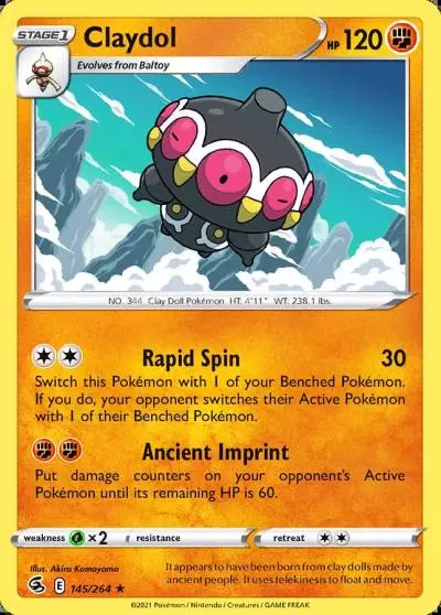 Claydol 145/264 Fusion Strike Pokemon card