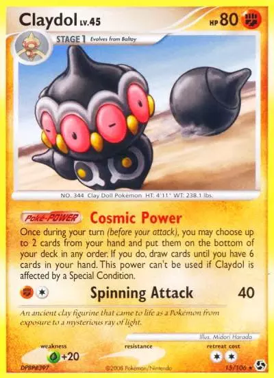 Claydol 15/106 Great Encounters Pokemon card