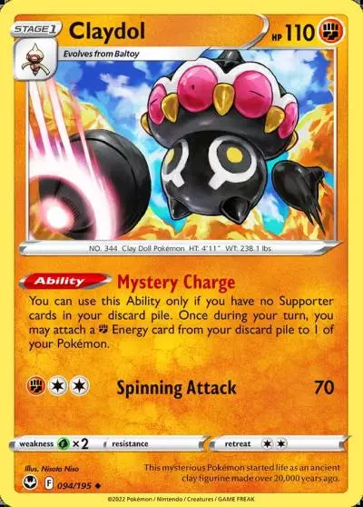 Claydol 94/195 Silver Tempest Pokemon card