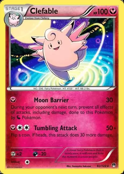 Clefable 82/122 BREAKpoint Pokemon card