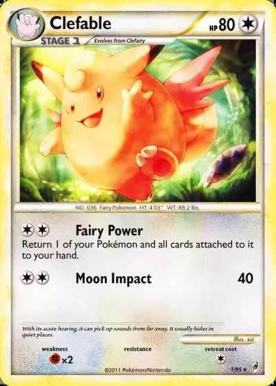 Clefable 1/95 Call of Legends Pokemon card