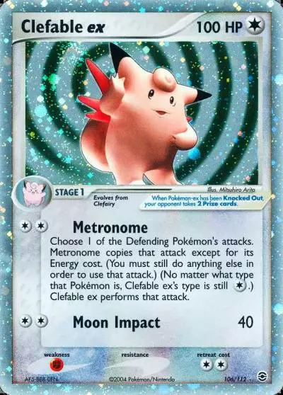 Clefable ex 106/112 FireRed & LeafGreen Pokemon card