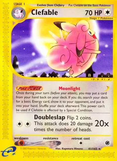 Clefable 41/165 Expedition Base Set Pokemon card