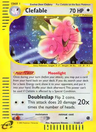 Clefable 7/165 Expedition Base Set Pokemon card