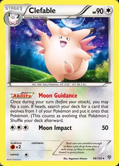 Clefable 98/135 Plasma Storm Pokemon card