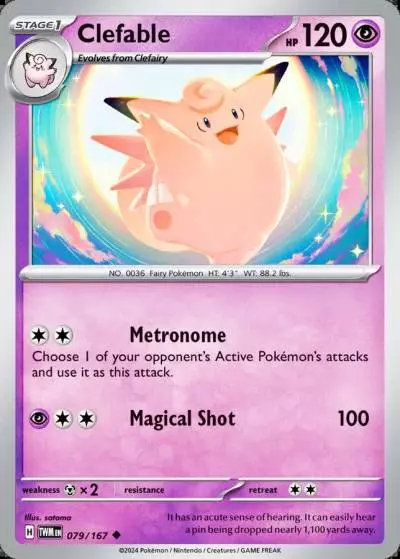 Clefable 79/167 Twilight Masquerade Pokemon card