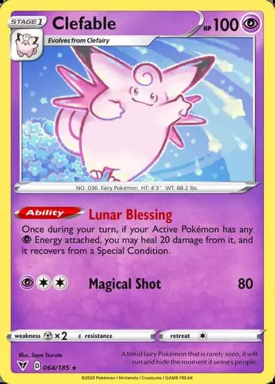 Clefable 64/185 Vivid Voltage Pokemon card