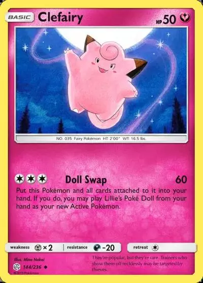 Clefairy 144/236 Cosmic Eclipse Pokemon card