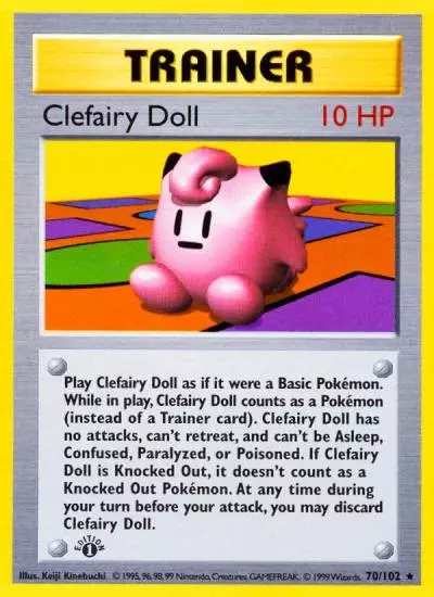 Clefairy Doll 70/102 Base Pokemon card