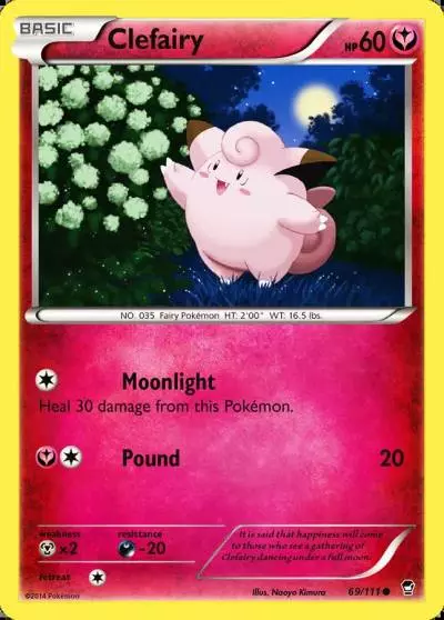 Clefairy 69/111 Furious Fists Pokemon card