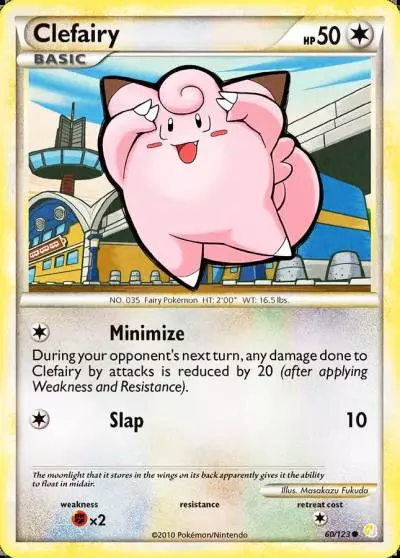 Clefairy 60/123 HeartGold & SoulSilver Pokemon card