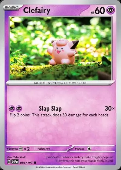 Clefairy 81/197 Obsidian Flames Pokemon card
