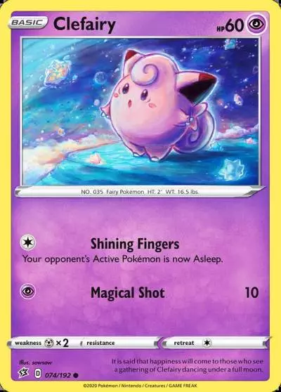 Clefairy 74/192 Rebel Clash Pokemon card