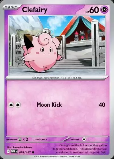 Clefairy 78/167 Twilight Masquerade Pokemon card
