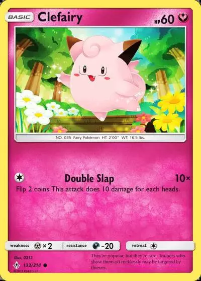 Clefairy 132/214 Unbroken Bonds Pokemon card