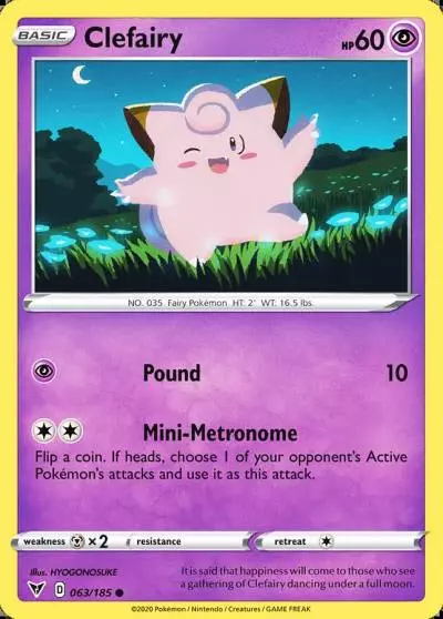 Clefairy 63/185 Vivid Voltage Pokemon card