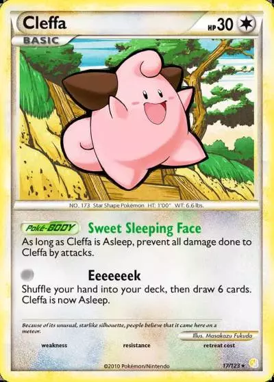 Cleffa 17/123 HeartGold & SoulSilver Pokemon card