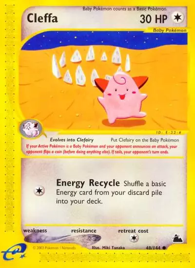 Cleffa 48/144 Skyridge Pokemon card