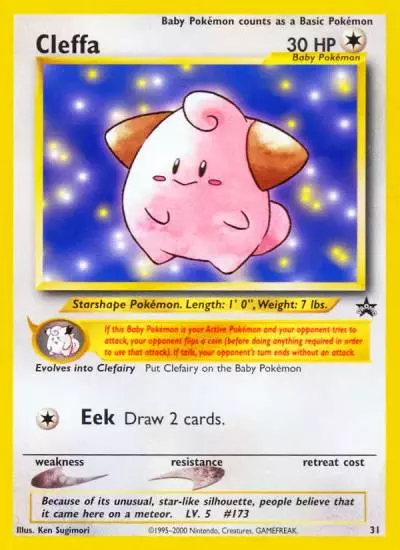 Cleffa 31/53 Wizards Black Star Promos Pokemon card