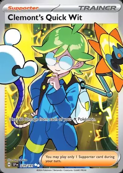 Clemont's Quick Wit 229/191 Surging Sparks Pokemon card