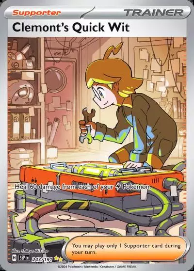 Clemont's Quick Wit 243/191 Surging Sparks Pokemon card