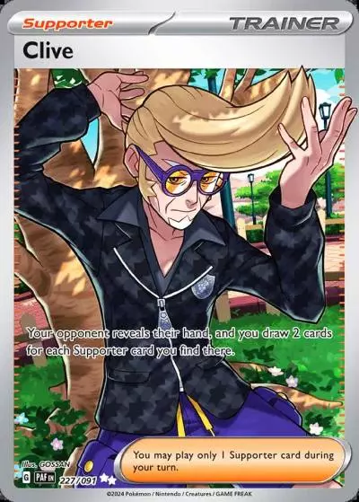 Clive 227/91 Paldean Fates Pokemon card