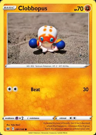 Clobbopus 91/198 Chilling Reign Pokemon card