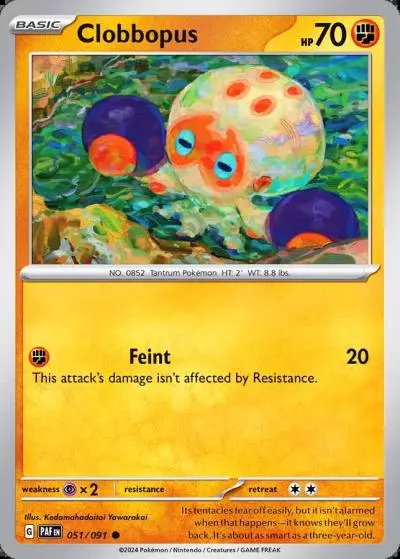 Clobbopus 51/91 Paldean Fates Pokemon card