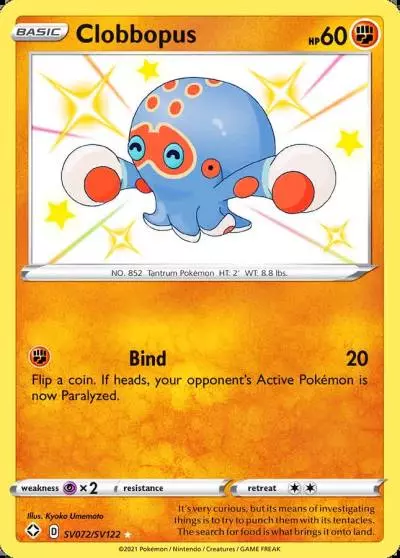 Clobbopus SV072/122 Shining Fates Shiny Vault Pokemon card
