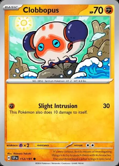 Clobbopus 112/191 Surging Sparks Pokemon card