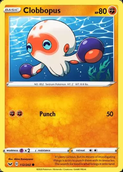Clobbopus 112/202 Sword & Shield Pokemon card