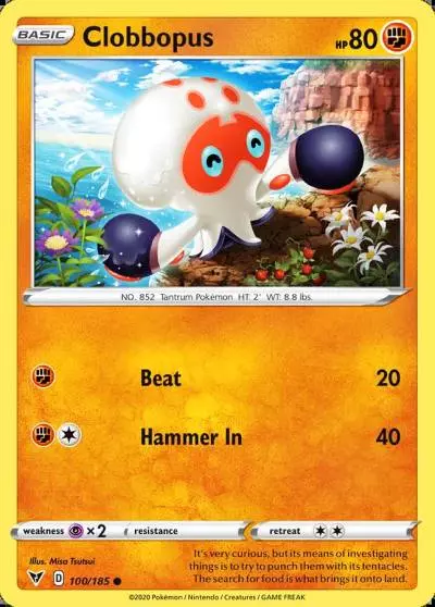 Clobbopus 100/185 Vivid Voltage Pokemon card