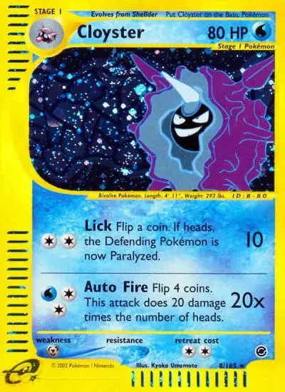 Cloyster 8/165 Expedition Base Set Pokemon card