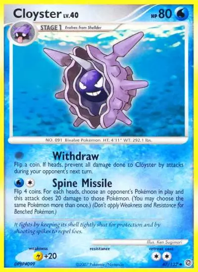 Cloyster 47/132 Secret Wonders Pokemon card