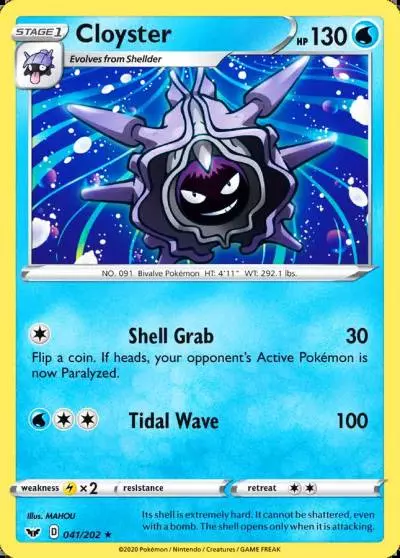 Cloyster 41/202 Sword & Shield Pokemon card