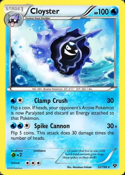 Cloyster 32/146 XY Pokemon card