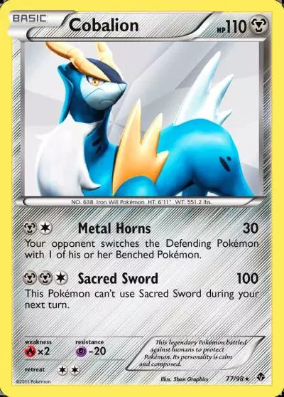 Cobalion 77/98 Emerging Powers Pokemon card