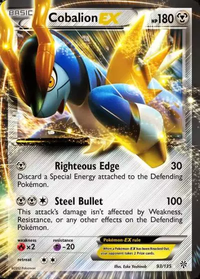 Cobalion-EX 93/135 Plasma Storm Pokemon card