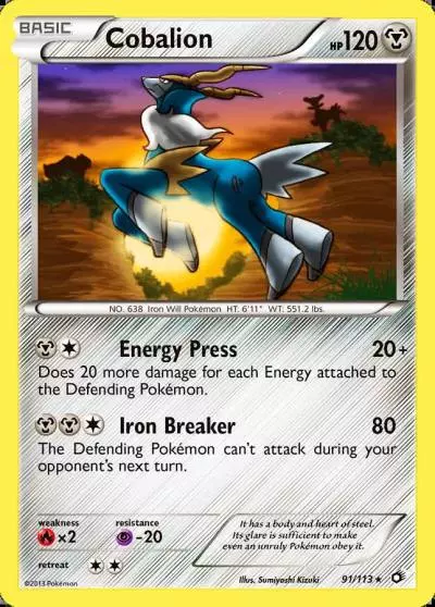 Cobalion 91/113 Legendary Treasures Pokemon card