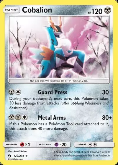 Cobalion 129/214 Lost Thunder Pokemon card
